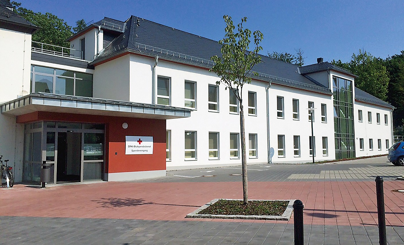 Außenansicht des Blutspendezentrums Chemnitz