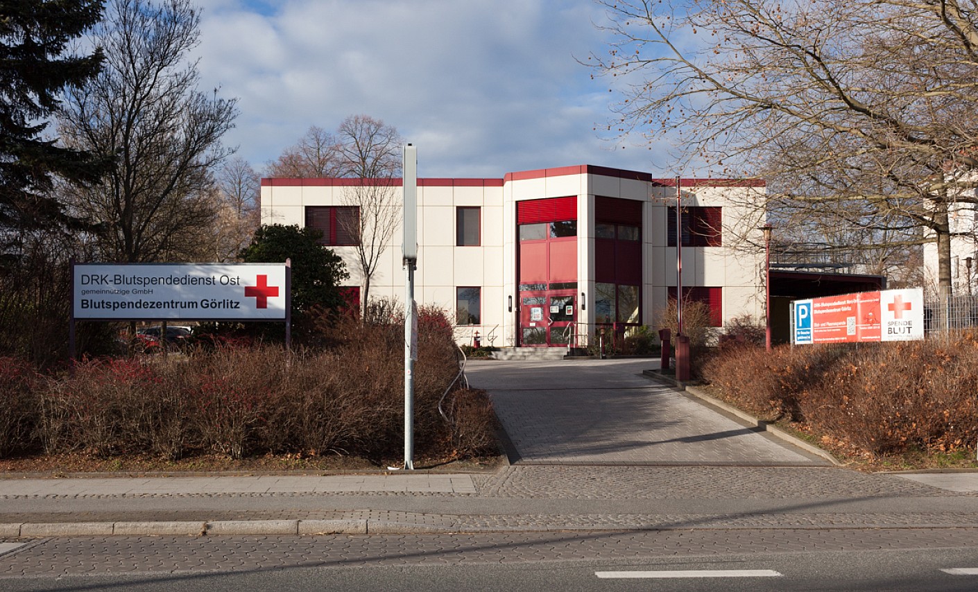 Außenansicht des Blutspendezentrums Görlitz