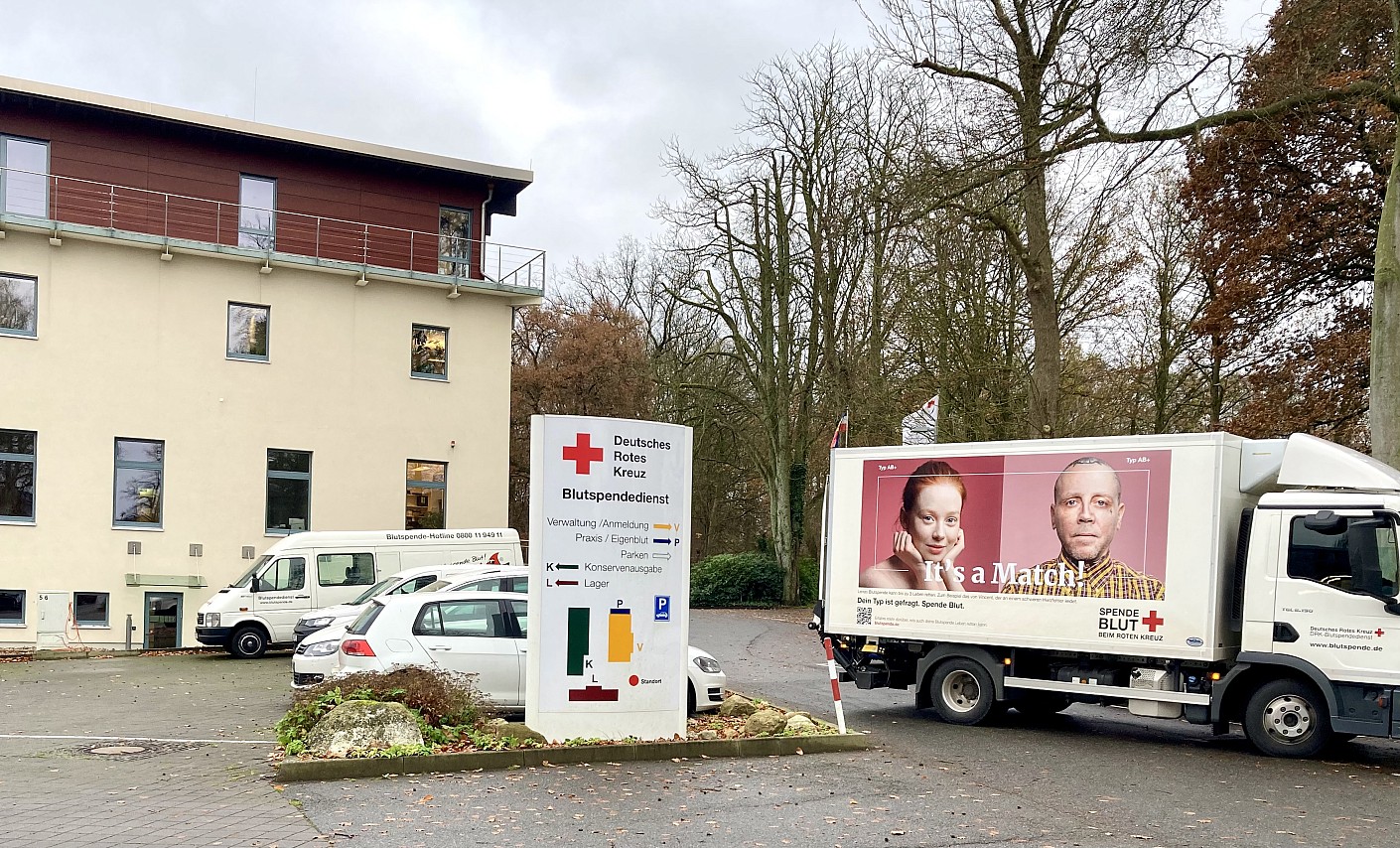 Außenansicht des Blutspendezentrums Lütjensee