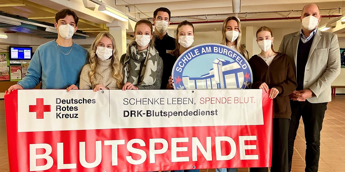 Gruppenfoto Schule am Burgfeld Bad Segeberg DRK Blutspende