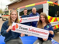 Endspurt Team Lebensretter Gruppe Blutspender Erstspender