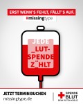 "missingtype 2026" Jede Blutspende zählt | Format 4:5