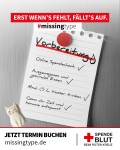 "missingtype 2026" Vorbereitung auf die Blutspende | Format 4:5